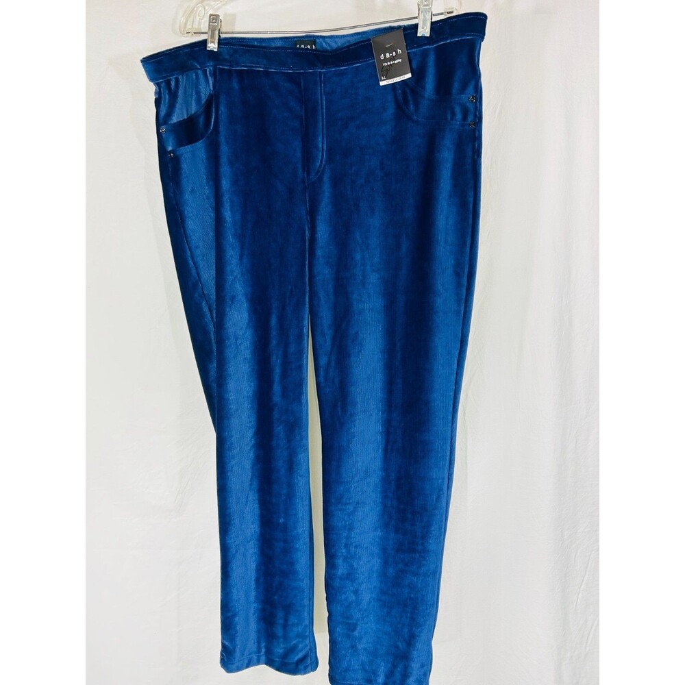 Dash Rib Knit Performance Pull On Stretch Jeggings Womens Size 2XL Blue NWT $48